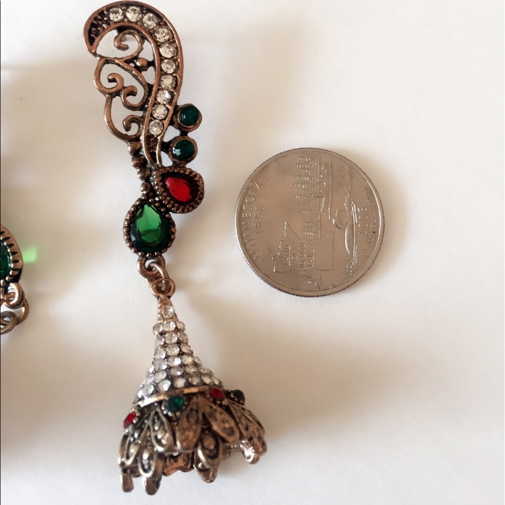 #A54 Antique Style Dangle Earrings - Picture 4 of 6