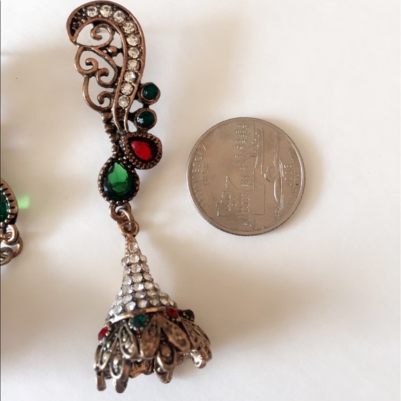 #A54 Antique Style Dangle Earrings - Picture 4 of 6