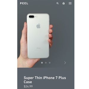 White/Silver Super Thin Peel iPhone 7 Plus Case