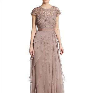 Adrianna Papell Cap Sleeve Lace Dress
