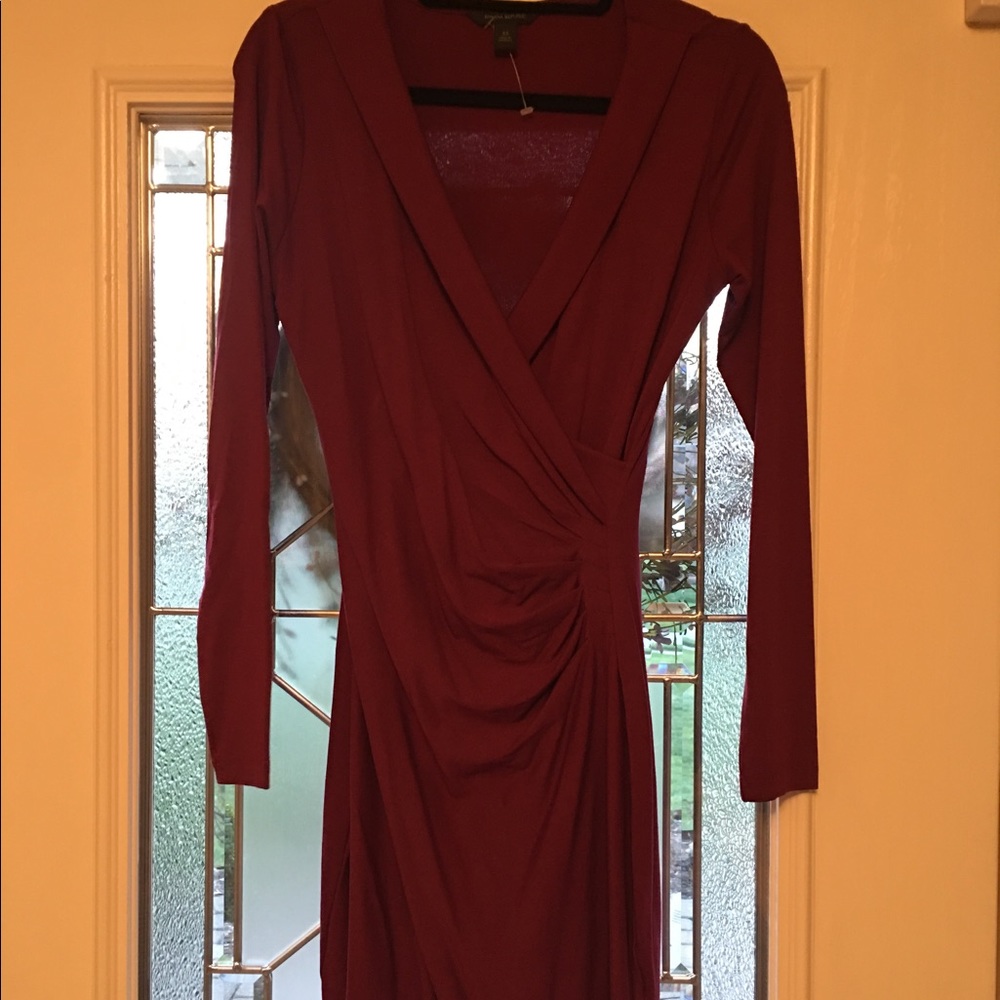 Banana republic Burgundy wrap dress