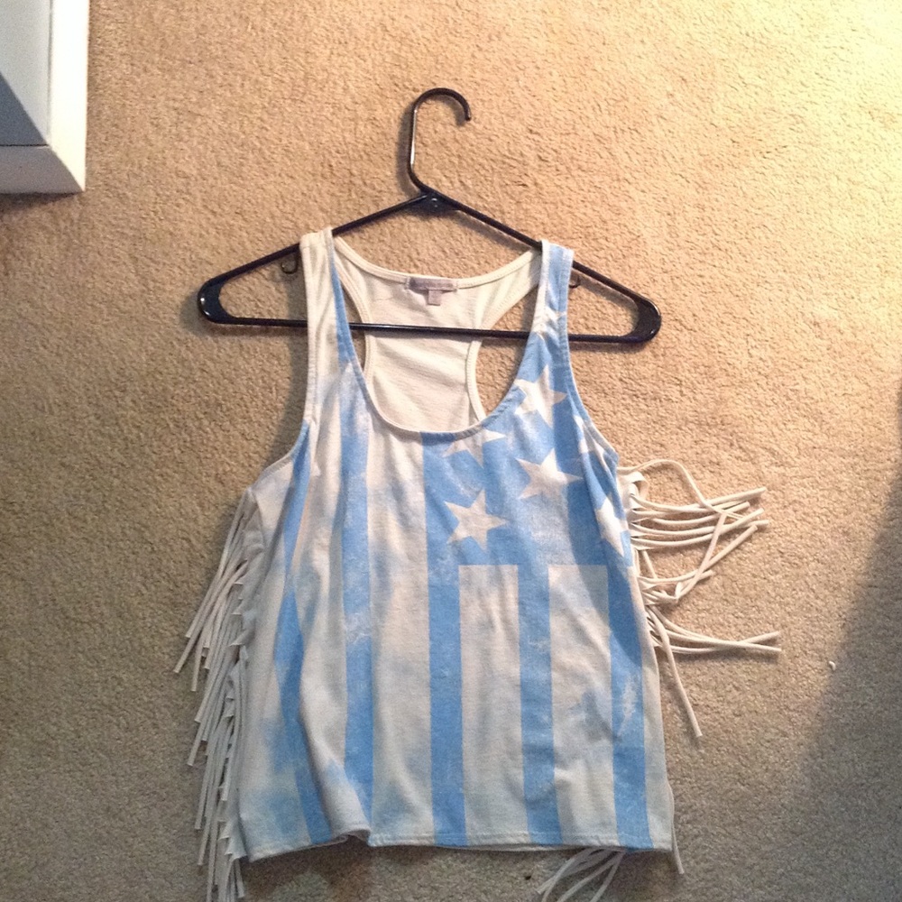 American flag tank top