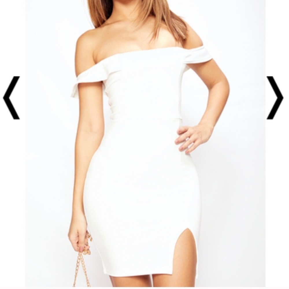 White Bardot mini dress - XS