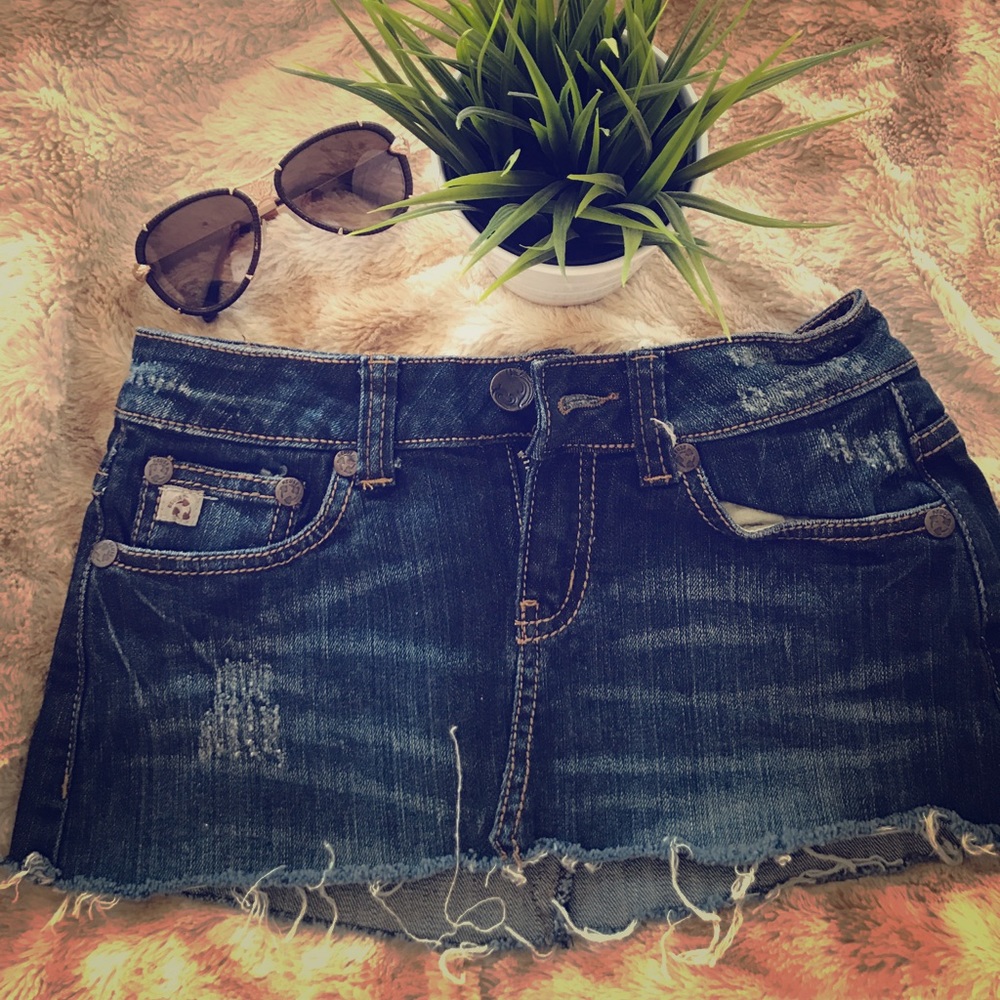 Refuse Jean Skirt