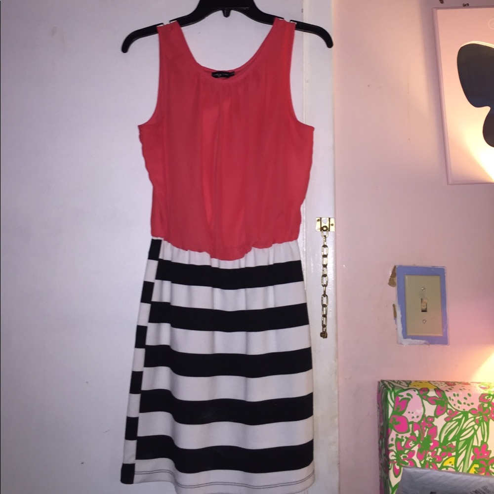 Pink and Black and White dress