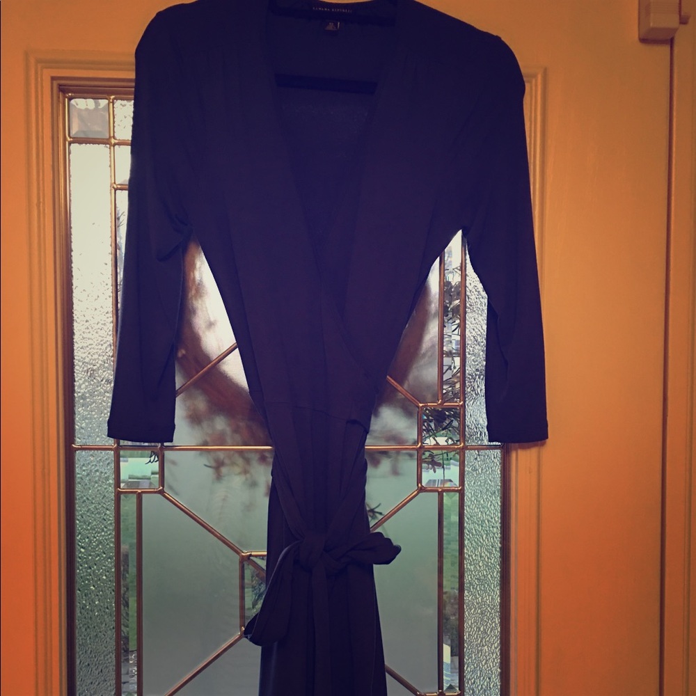 Banana republic blue wrap dress