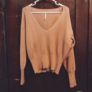 Free People light coral/salmon sweater