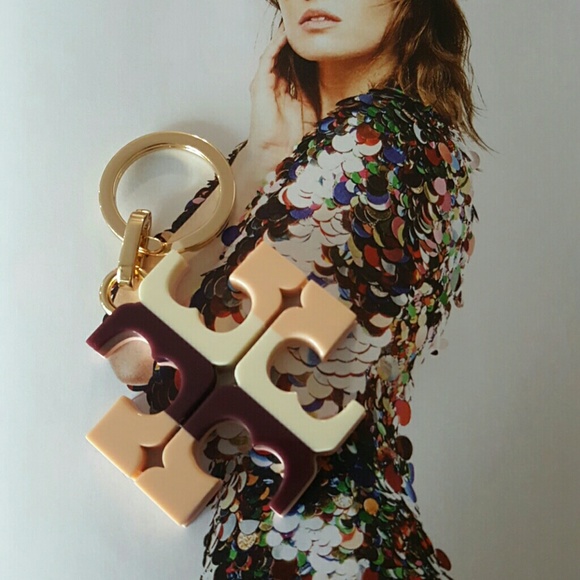 Tory Burch Accessories - Tory Burch Resin Logo Keychain Charm