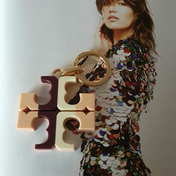 Tory Burch Resin Logo Keychain Charm - Picture 4 of 4