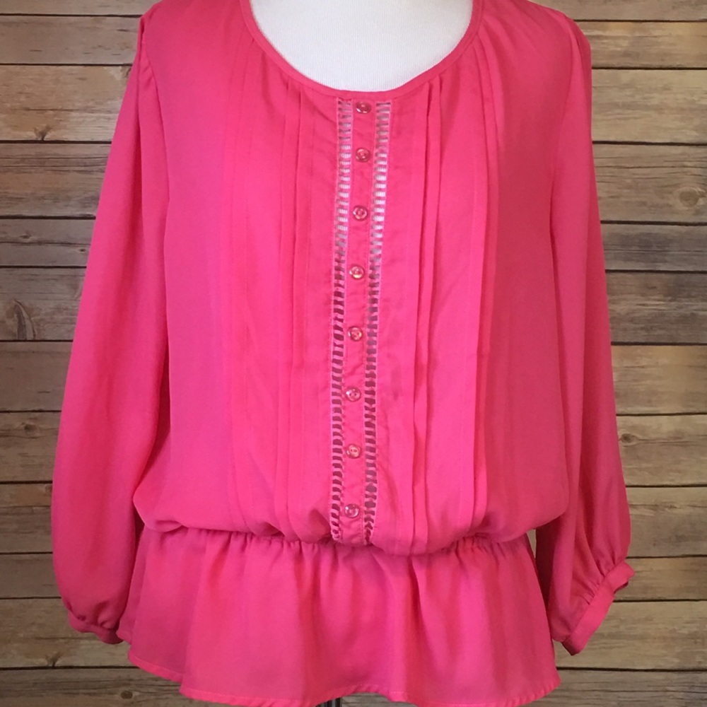 🚫DONATED🚫Pretty Pink Charming Charlie Blouse