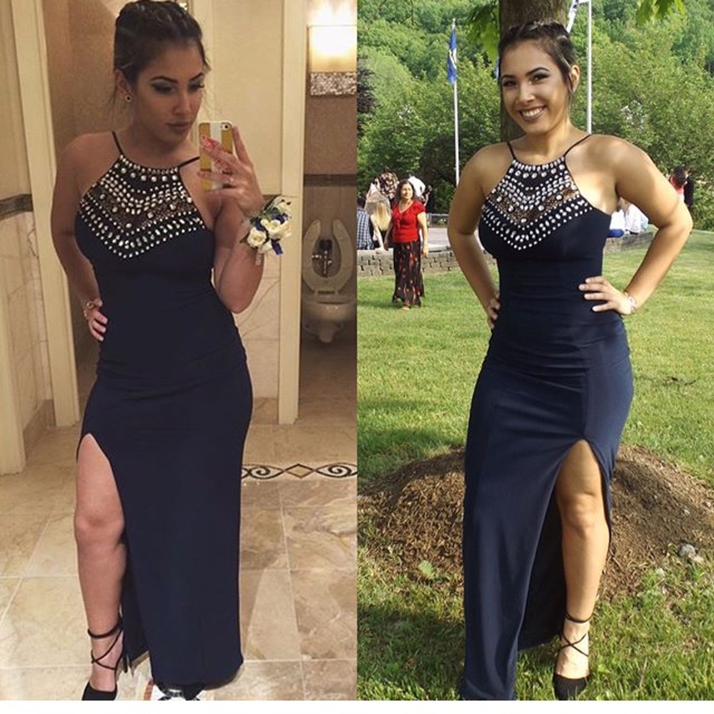 Dark blue prom dress!