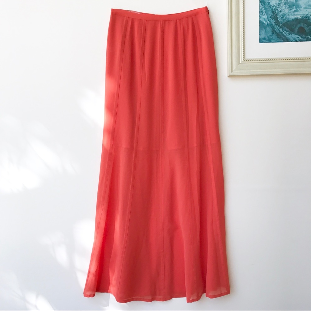 Nordstrom/Hinge orange maxi skirt
