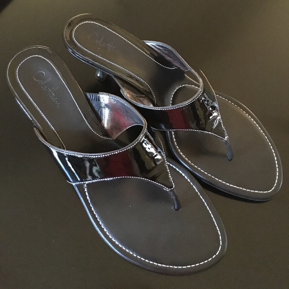 Cole Haan Black Sandals with Kitten Heel