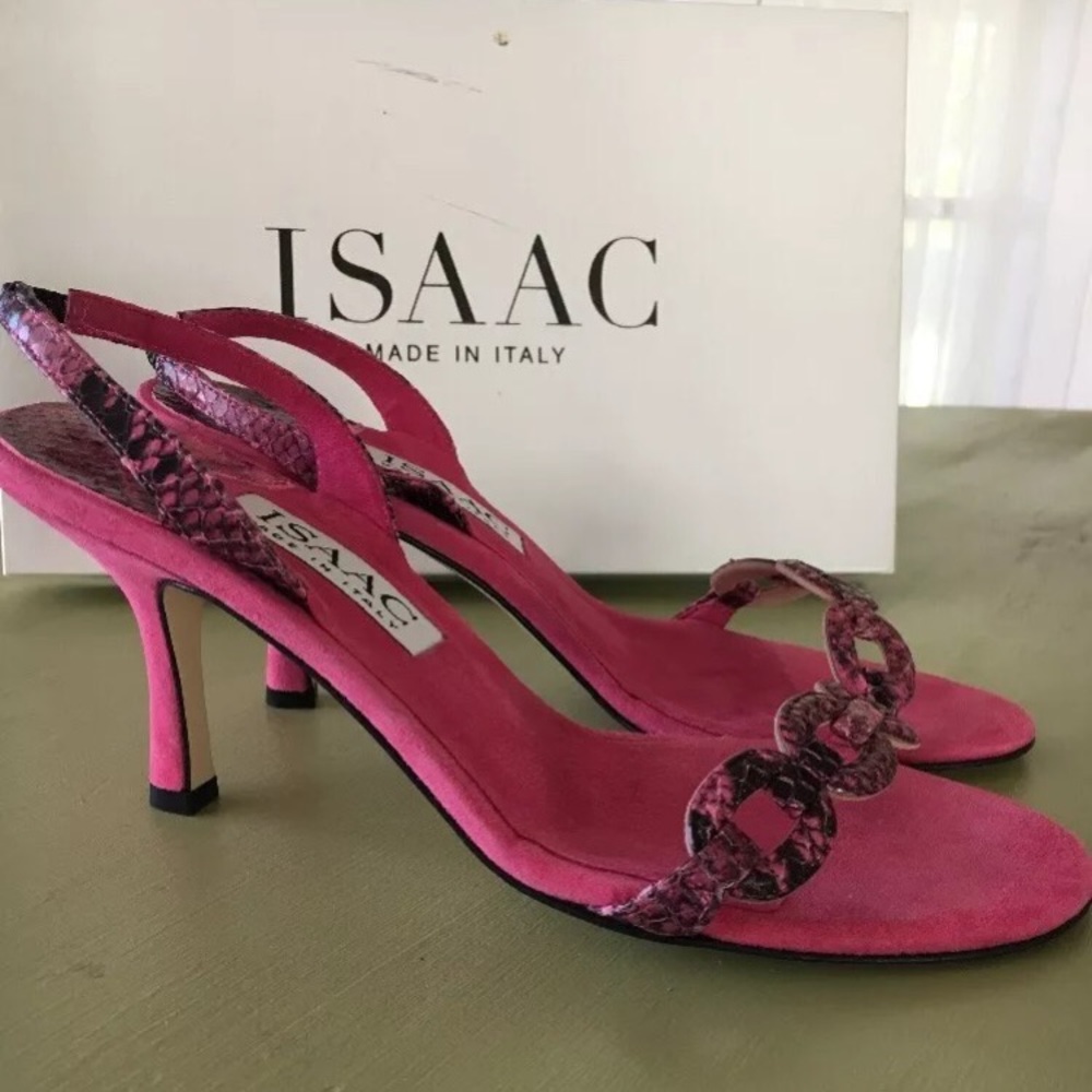 ISAAC hot pink slingback heels