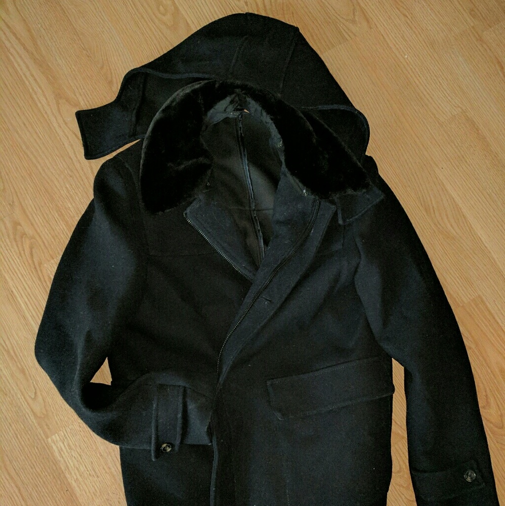 Zara Wool Blend Jacket with Hood