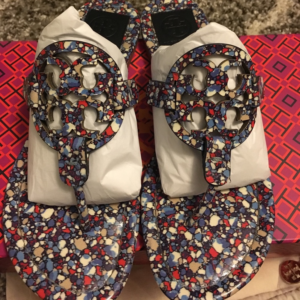 Tory Burch Miller Sandals- PATENT LEATHER FESTIVAL