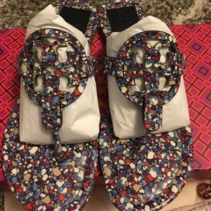 Tory Burch Miller Sandals- PATENT LEATHER FESTIVAL