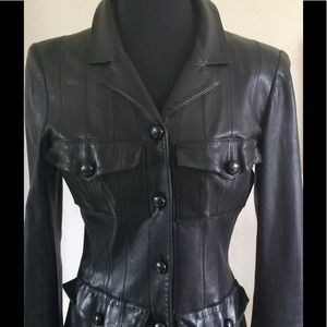 SEXY CHANEL LEATHER JACKET.  HAD 2. PAID $6K,