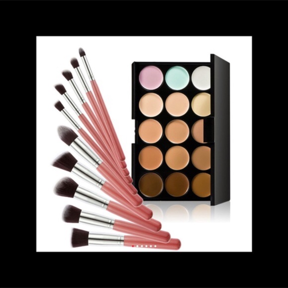 New Concealer Palette And 10pcs Makeup Brushes Set - Picture 2 of 6