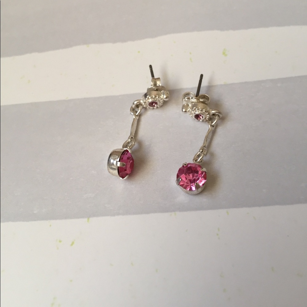 Sterling silver dangling earrings