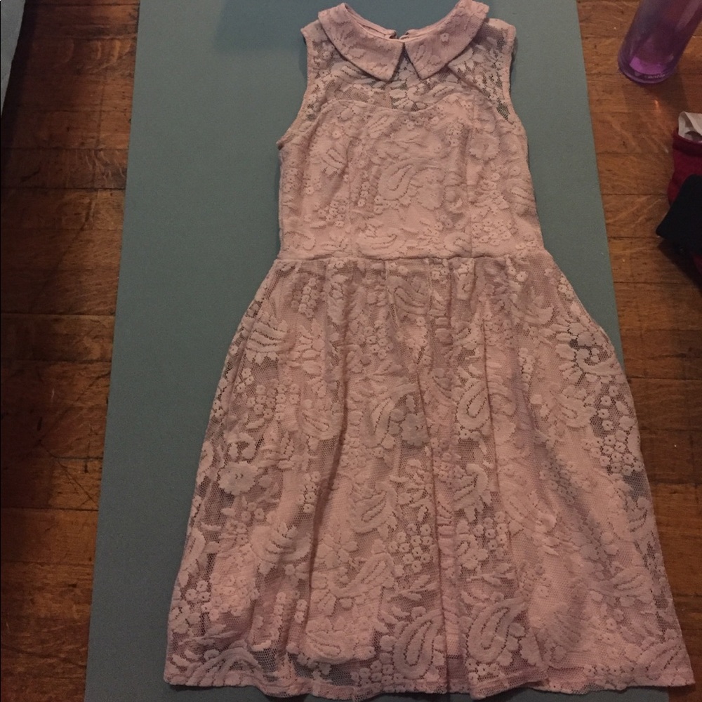 Pink lace dress