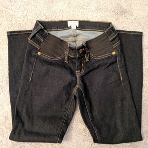 J Crew Toothpick Maternity Jeans Dark Wash 24P