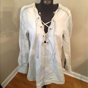 Tie-up Front Jean Tunic