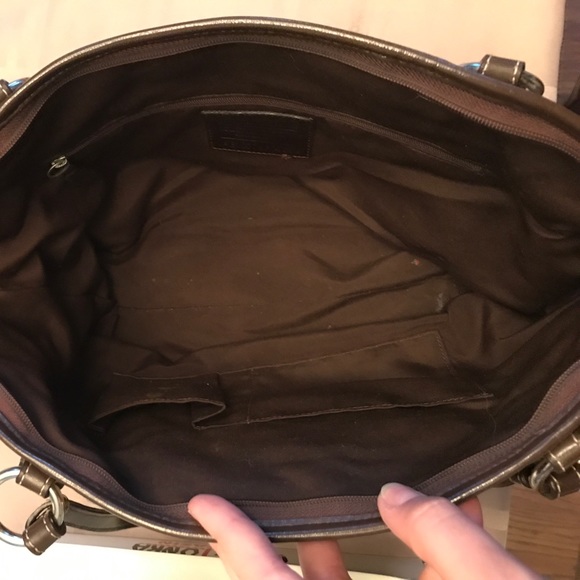 Authentic Coach "C" Print Handbag - Picture 4 of 5