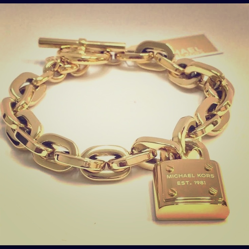 MK Gold Padlock Bracelet