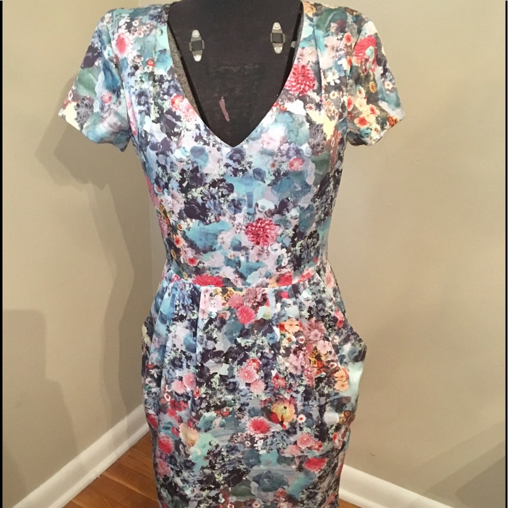 Floral Print Cocktail Dress