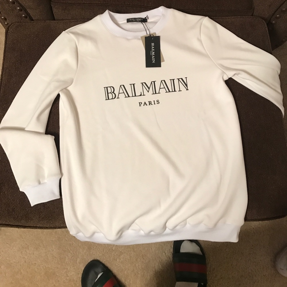 balmain cashmere crew neck