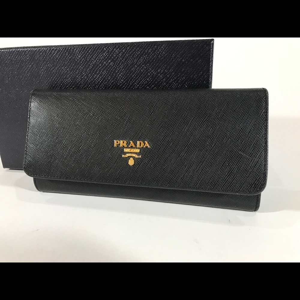 Prada Women's Saffiano Leather Continental Wallet