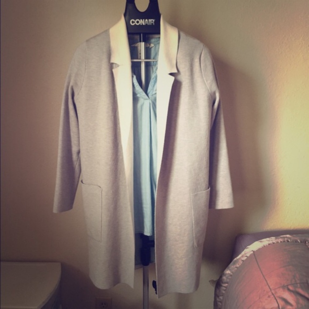 Zara grey cardigan coat