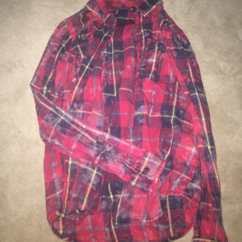 plaid button up