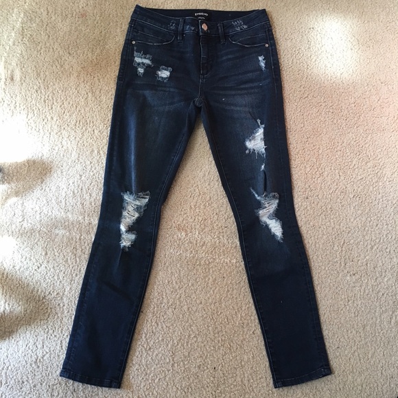 bebe Denim - SOLD Bebe distressed/ripped skinny jeans