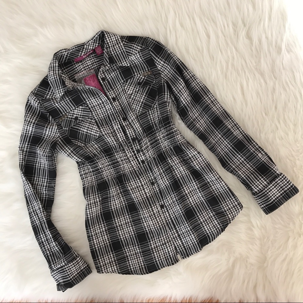 Epic Threads Black and White Girls Shirt