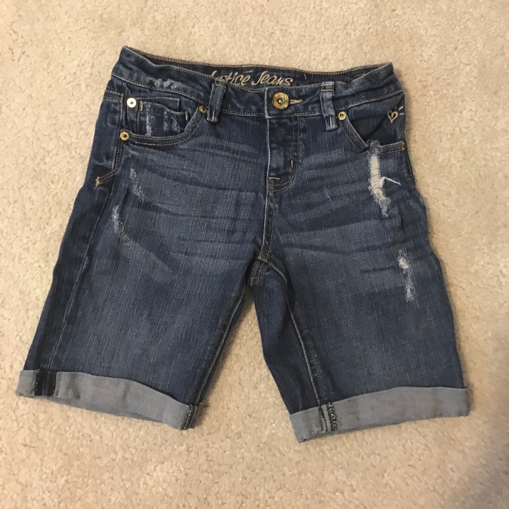 Justice jean shorts