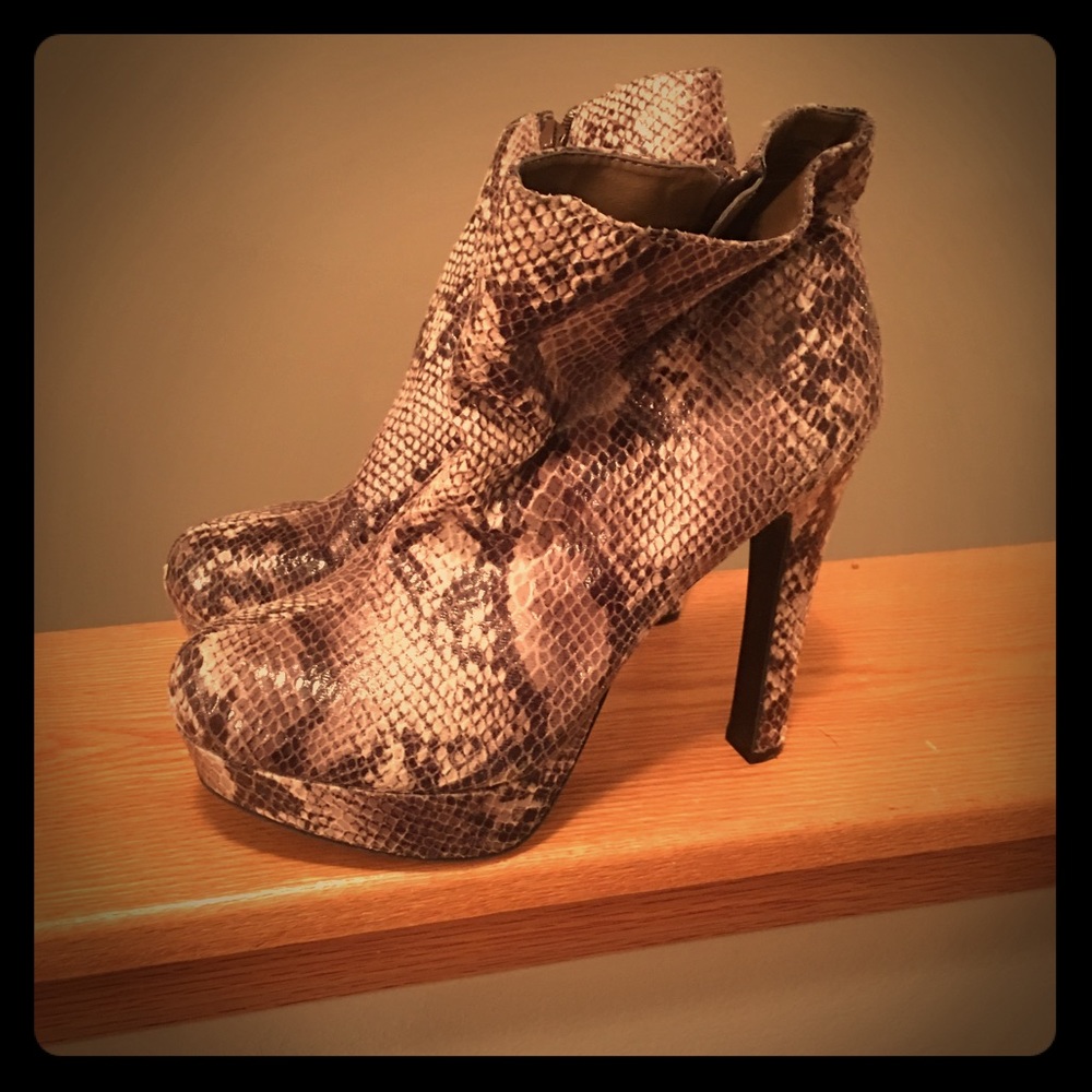 Snake Print Booties