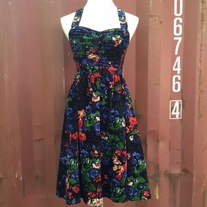 Anthropologie Corduroy Floral Dress