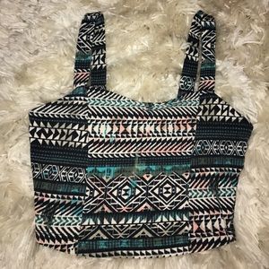 Charlotte Russe Aztec Crop Top