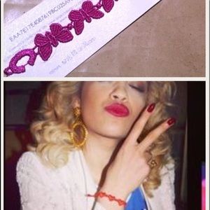 NEW Butterfly Cruciani Bracelet FUSCHIA