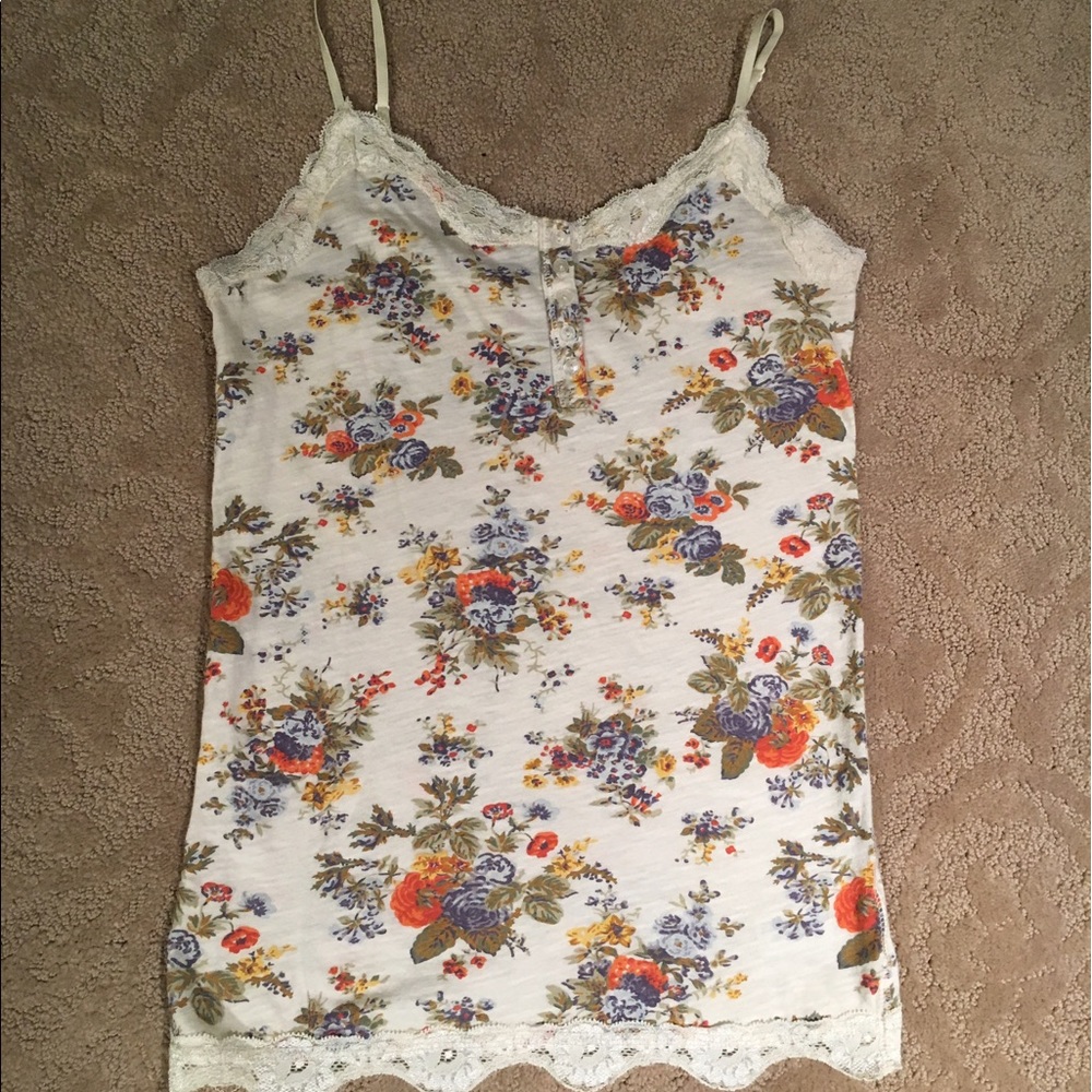 Floral and Lace Detail Cami