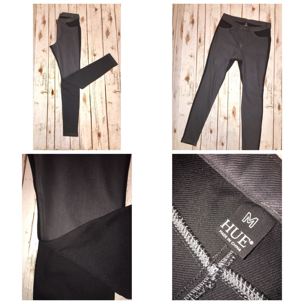 👖👖Hue Denim Leggings Sz M gray/black👖👖