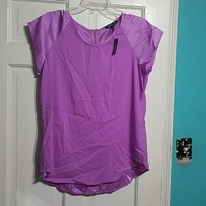 Purple silk express top