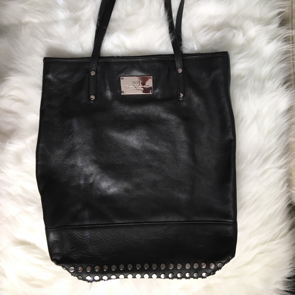 EUC Rebecca Minkoff heavy metal tote black silver - Picture 4 of 8