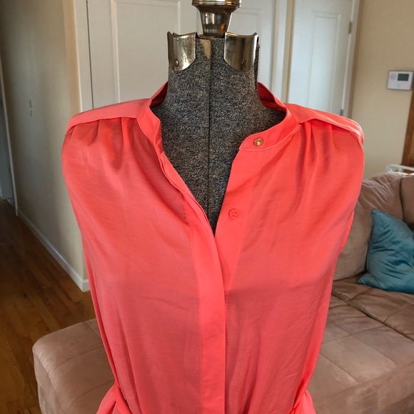 NWT XS CORAL DRESS pockets & adjustable belt - Picture 3 of 6