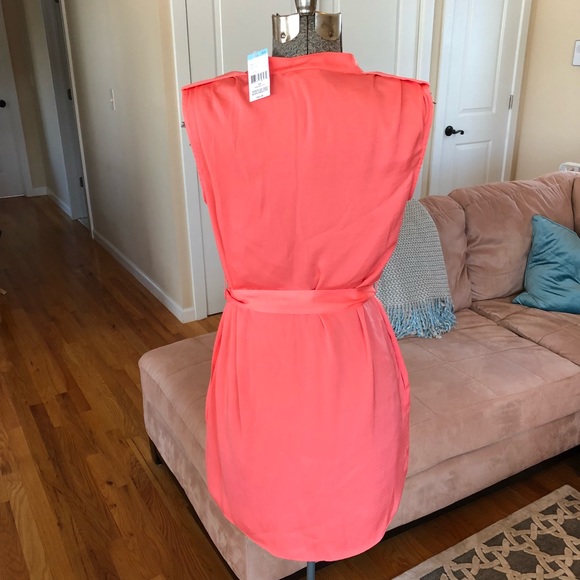NWT XS CORAL DRESS pockets & adjustable belt - Picture 6 of 6