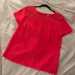 J crew hot pink blouse