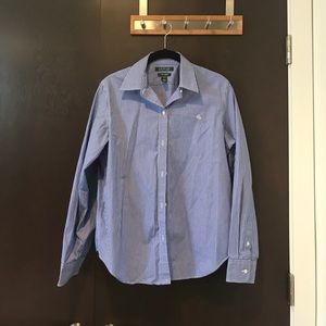 Lauren by Ralph Lauren pinstripe non-iron shirt