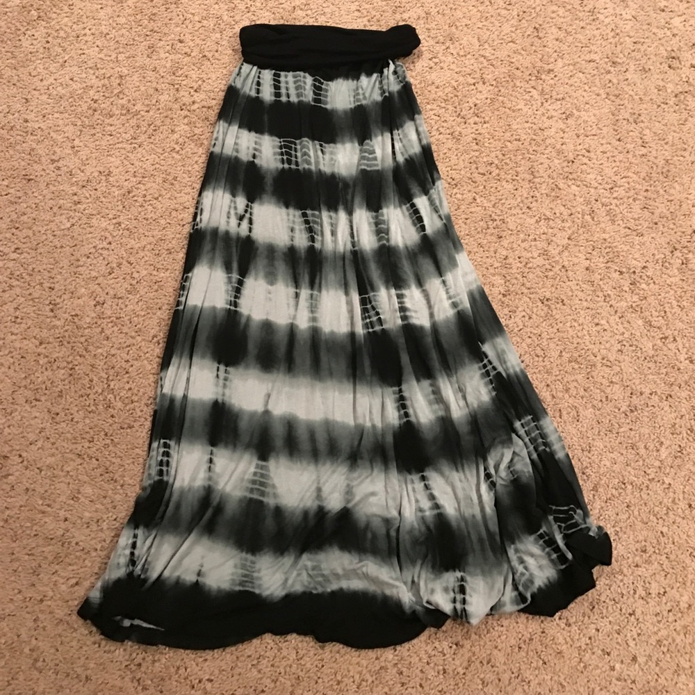 Tie dye maxi skirt
